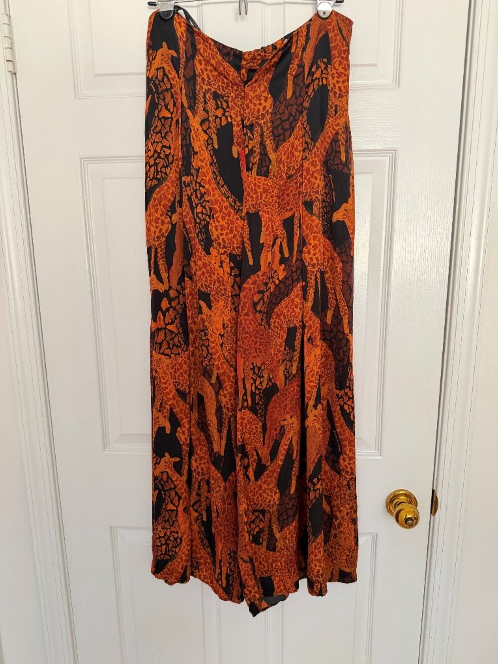Farm Rio x Anthropologie Giraffe Print Wide Leg Pants Size L